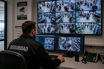 Seguridad comercial con sistemas de CCTV